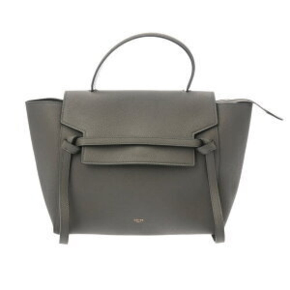 Celine Belt Bag Gray Grained Calfskin Handbag